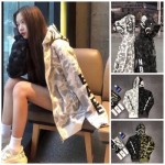 Tide Fashion Men Women Camouflage Stitching Contrast Hooded Zipper Sweatshirt Coat