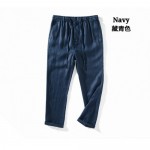 Fashion men's loose linen casual pants trousers