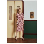 Polyester/Cotton With Print Knee Length Dress