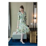 Polyester/Cotton With Print Knee Length Dress