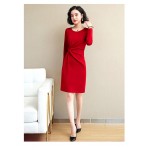 Polyester/Lace With Lace Knee Length Dress