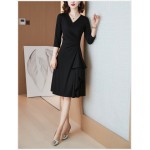 Polyester/Crepe With Plain Above Knee Dress