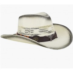 Bull_ivory Men & Women's Woven Straw Cowboy Hat w/Hat Band