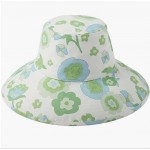 Retro Green Women's Wide-Brimmed Cotton Canvas Holiday Bucket Hat