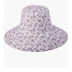 Violet Bloom Women's Wide-Brimmed Cotton Canvas Holiday Bucket Hat