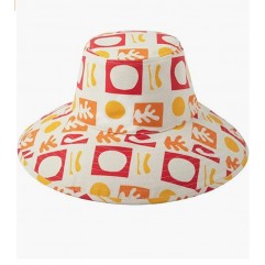 Formes Sun Women's Wide-Brimmed Cotton Canvas Holiday Bucket Hat