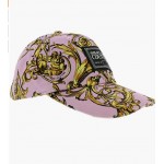 Pink Gold Baroque Print Baseball Cap-One Size for Mens