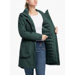  Dark Green Women's Long Winter Coat Thermal Thickened Windproof Warm Parka Puffer Jacket for Outdoor