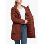  Red Women's Long Winter Coat Thermal Thickened Windproof Warm Parka Puffer Jacket for Outdoor