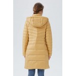 New Wheat Women's Lightweight Down Coat Packable Jacket with Stand Collar