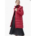 Persian Red Women's Lightweight Down Coat Packable Jacket with Stand Collar