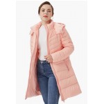 Tropical Peach  Women's Lightweight Down Coat Packable Jacket with Stand Collar