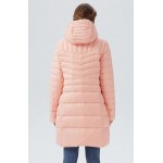 Tropical Peach  Women's Lightweight Down Coat Packable Jacket with Stand Collar