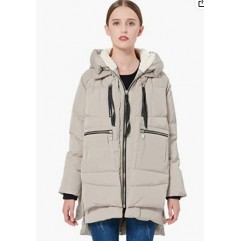  Beige Women's Thickened Down Jacket