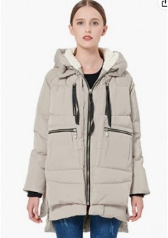  Beige Women's Thickened Down Jacket