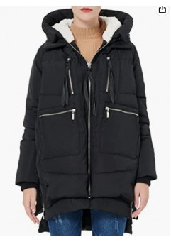  Black Women's Thickened Down Jacket