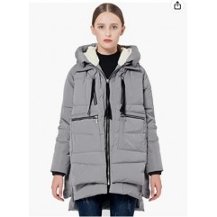 Gray Women's Thickened Down Jacket