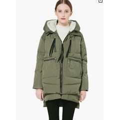 Green Women's Thickened Down Jacket