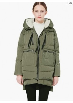 Green Women's Thickened Down Jacket