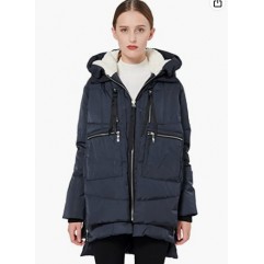  Navy Women's Thickened Down Jacket