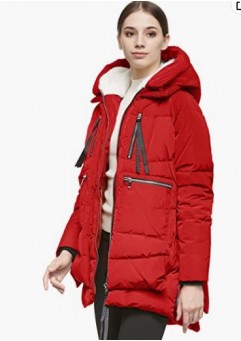  Red Women's Thickened Down Jacket