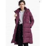 Amaranthv Women's Hooded Down Jacket Long Winter Coat